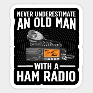 Ham Radio Art For Grandpa Men Amateur Radio Ham Operator Sticker